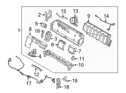2010 Ford Fusion Battery Positive Cable Diagram for AH6Z-14300-A