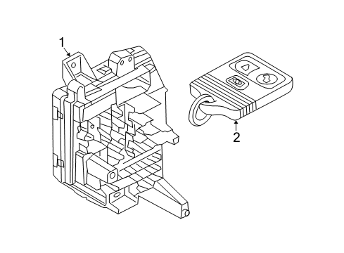 2007 Ford Ranger Keyless Entry Components Control Module Diagram for 7L5Z-15604-BA