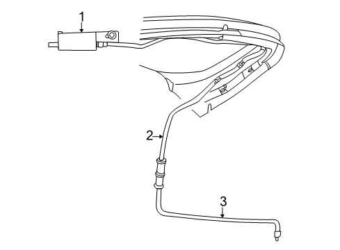 2002 Ford Thunderbird Antenna & Radio Cable Diagram for 1W6Z18812AA
