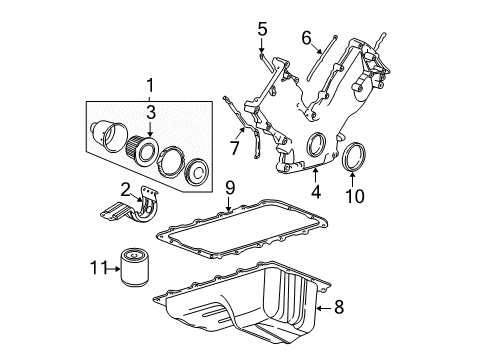 1998 Ford E-350 Econoline Air Inlet, Engine Parts Air Cleaner Assembly Diagram for XC2Z9600AAB