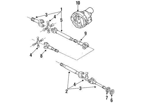 1992 Ford F-150 Carrier & Front Axles Pinion Assembly Diagram for F2TZ3222C