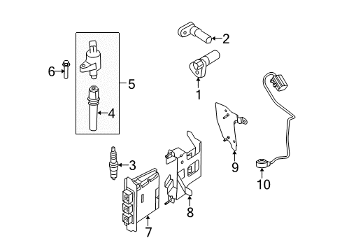 2009 Ford E-150 Ignition System Mount Bracket Diagram for 5C2Z-12A659-GA