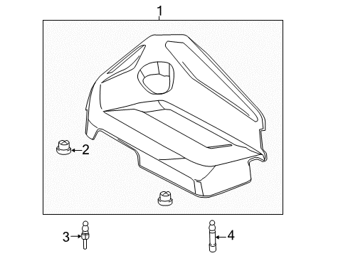 2014 Ford Transit Connect Engine Appearance Cover Engine Cover Stud Diagram for CM5Z-6A957-A
