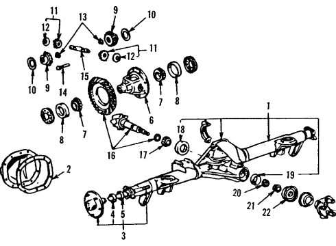 1984 Ford Mustang Rear Brakes Rear Cover Diagram for 6R3Z-4033-A