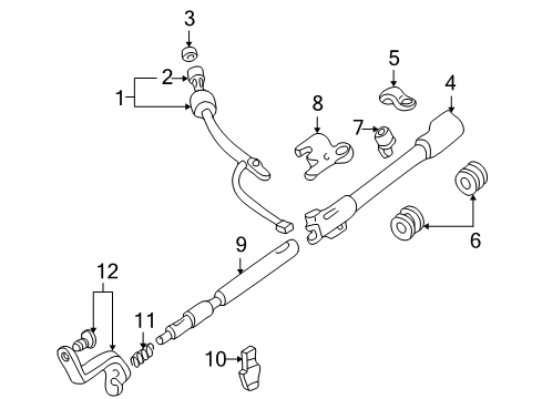 2004 Ford Excursion Gear Shift Control - AT Gear Shift Assembly Diagram for 5C3Z-7210-BAB