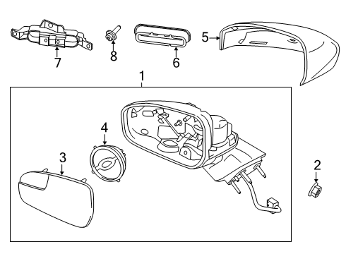 2020 Ford Fusion Mirrors Mirror Motor Diagram for BU5Z-17D696-A