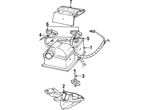 2002 Ford Windstar Battery Positive Cable Diagram for 1F2Z-14300-AA