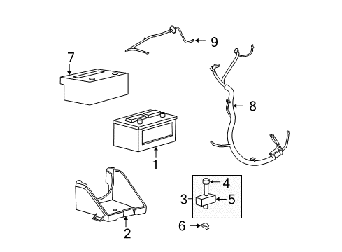 2015 Ford Expedition Battery Positive Cable Diagram for FL1Z-14300-B