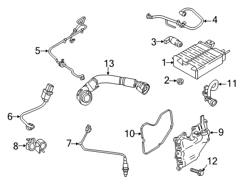 2018 Ford Focus Emission Components Separator Diagram for G1FZ-6A785-A