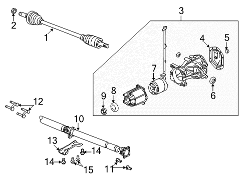 2008 Ford Taurus X Axle Components - Rear Drive Shaft Assembly Diagram for 8G1Z-4R602-B
