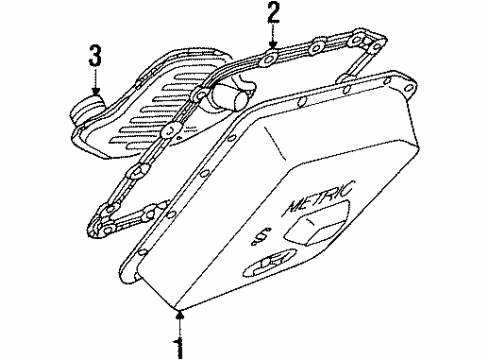 2000 Mercury Mountaineer Transmission Cover Diagram for F4TZ-7986-AA