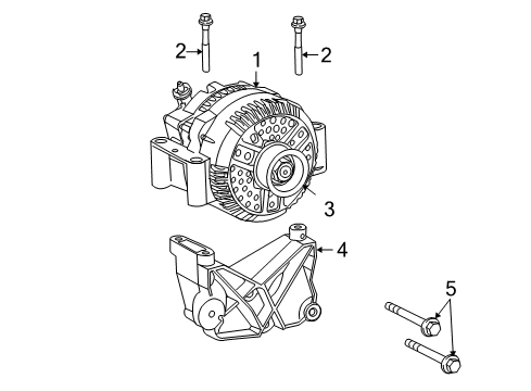 2003 Ford Explorer Alternator Regulator Bracket Diagram for 1L5Z-10A313-AA