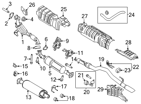 2018 Ford Transit-150 Exhaust Components Catalytic Converter Diagram for GK4Z-5F250-F