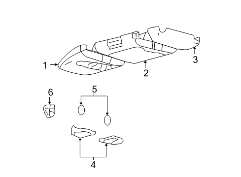 2007 Ford F-150 Door & Components Cover Panel Diagram for 4L3Z-18518B48-AAD