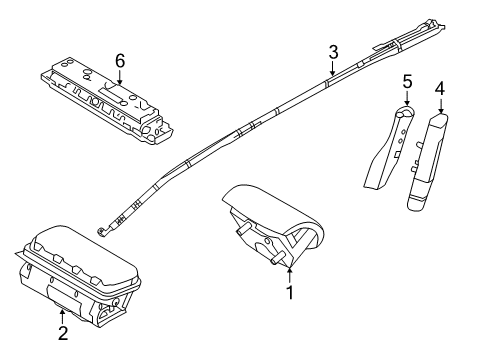 2013 Ford Explorer Air Bag Components SDM Module Diagram for EB5Z-14B321-B