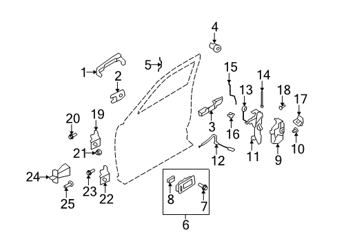 2019 Ford Flex Front Door Window Motor Diagram for 8A8Z-7823394-A