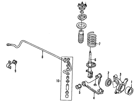 1990 Ford Probe A/C Condenser, Compressor & Lines Hub Seals Diagram for E92Z-1S177-B