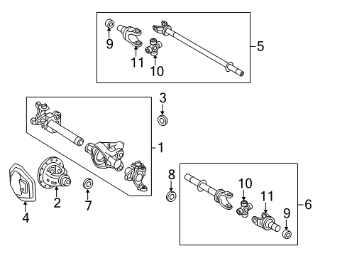 2016 Ford F-350 Super Duty Carrier & Front Axles Outer Seal Diagram for 5C3Z-3254-B