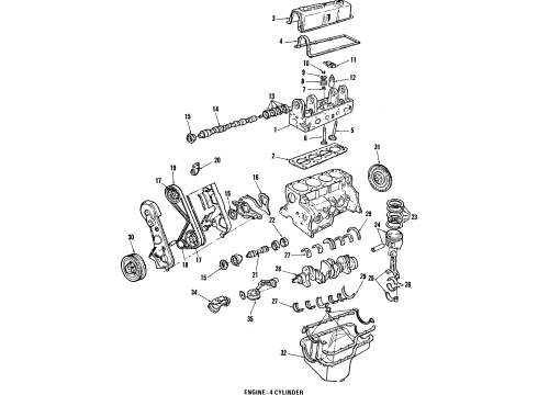 1986 Ford Mustang Cruise Control System Speed Sensor Assembly Diagram for E9TZ-9E731-A
