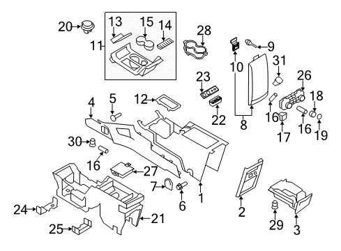 2012 Ford Flex Auxiliary Heater & A/C Heater & AC Control Diagram for 8A8Z-19980-D