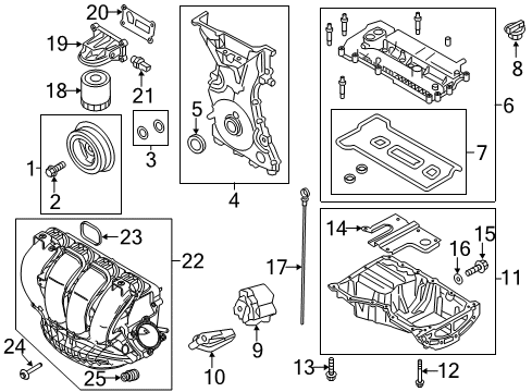2015 Ford Focus Engine Parts Filler Cap Diagram for YS4Z-6766-BB