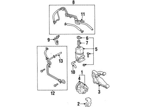 2001 Ford Escort P/S Pump & Hoses, Steering Gear & Linkage Power Steering Cooler Tube Diagram for F8CZ-3D746-AA