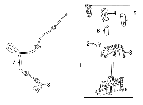 2017 Lincoln Navigator Shifter Housing Cable Clip Diagram for -W708211-S300