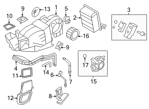 2007 Lincoln Navigator Auxiliary Heater & A/C Heater & AC Control Diagram for 8L7Z-19980-E