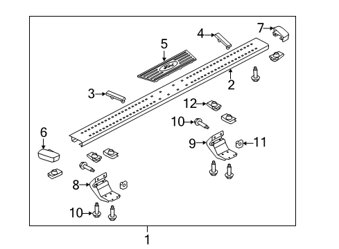 2014 Ford F-150 Running Board Step Pad Diagram for CL3Z-16490-BA