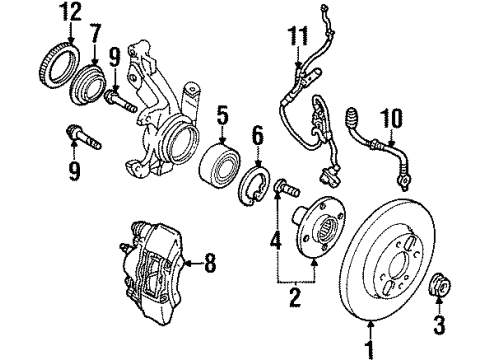 1997 Ford Escort Front Brakes Front Pads Diagram for F7CZ2001BA