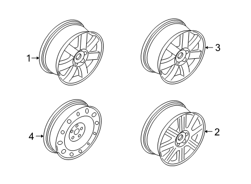 2006 Ford Freestyle Wheels Wheel, Steel Diagram for 5F9Z-1007-AA