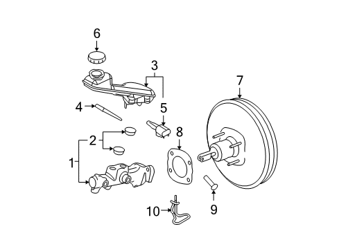 2009 Ford Edge Hydraulic System Power Booster Diagram for AT4Z-2005-A