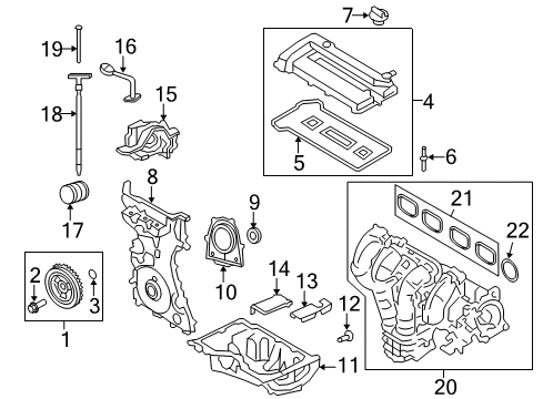 2008 Ford Escape Intake Manifold Tube Assembly Diagram for 5L8Z-6754-AA