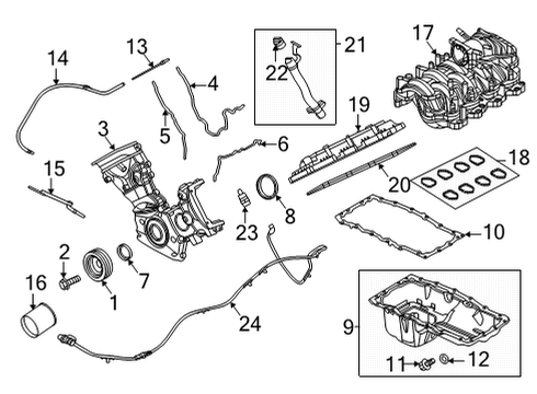 2017 Ford E-350 Super Duty Engine Parts Filler Cap Diagram for F2GZ-6766-A