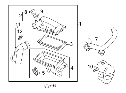 2012 Ford Escape Filters Cover Grommet Diagram for 3C3Z-9N608-AA