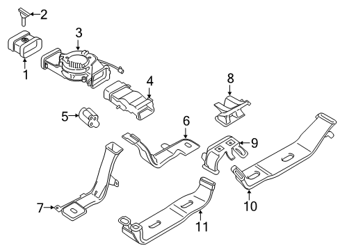 2020 Lincoln Continental Auxiliary Heater & A/C Duct Diagram for GD9Z-18C420-D