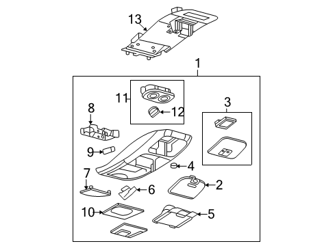 2008 Mercury Mountaineer A/C & Heater Control Units Button Diagram for 1L2Z-78519D10-AAA
