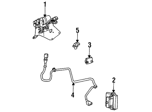1994 Ford Bronco Anti-Lock Brakes Modulator Valve Diagram for F8TZ-2B373-JRM