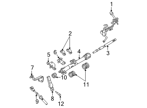 2004 Ford Freestar Automatic Transmission Shift Control Cable Diagram for 3F2Z-7E395-AB