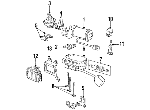 1997 Mercury Grand Marquis Anti-Lock Brakes Rear Speed Sensor Diagram for F5AZ-2C190-AB