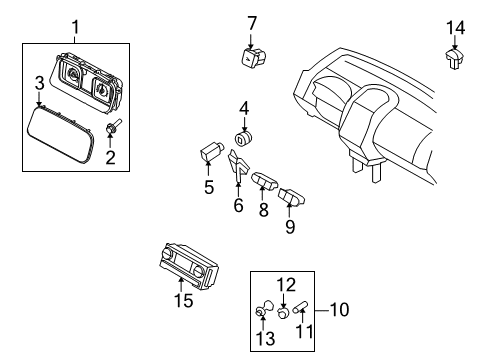 2010 Lincoln MKX Switches Dash Control Unit Diagram for 9A1Z-19980-A