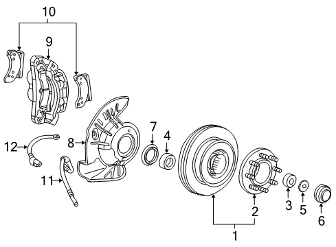 2002 Ford Excursion Front Brakes Brake Hose Diagram for F81Z-2078-GA