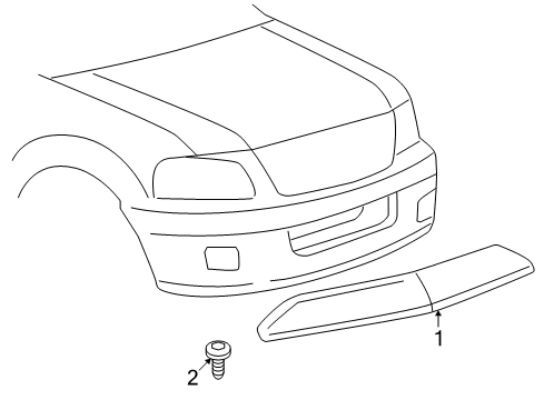 2008 Lincoln Navigator Exterior Trim - Hood Front Molding Diagram for 7L7Z-16856-AA