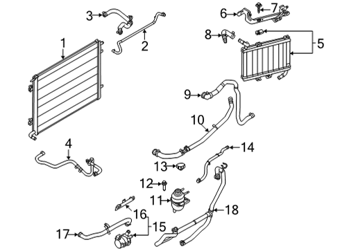 2020 Ford Mustang Radiator & Components Auxiliary Pump Diagram for DR3Z-8501-A