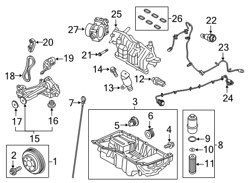 2017 Ford Fusion Throttle Body Gasket Diagram for DS7Z-9E936-A