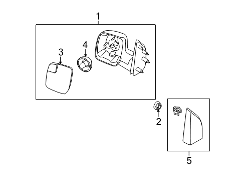2013 Ford E-350 Super Duty Mirrors Mirror Assembly Diagram for AC2Z-17683-AA