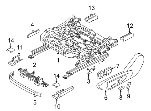 2016 Lincoln MKZ Tracks & Components Knob Diagram for DG9Z-14711-BAT