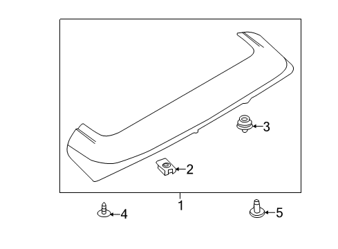 2014 Ford Focus Lift Gate - Spoiler Spoiler Screw Diagram for -W714956-S303