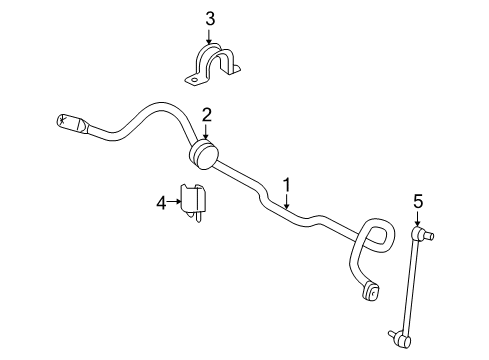 2009 Ford Focus Stabilizer Bar & Components - Front Stabilizer Bar Mount Diagram for 5S4Z-51836-AA