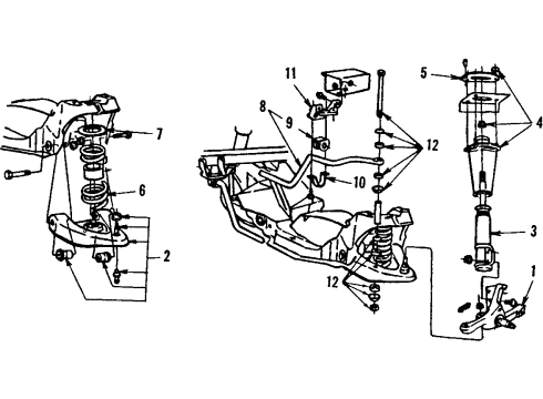 1986 Ford Mustang Exhaust Manifold Stabilizer Bar Clamp Diagram for E6ZZ5486A